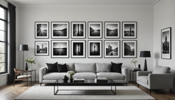 Des tirages en noir et blanc pour une déco intemporelle