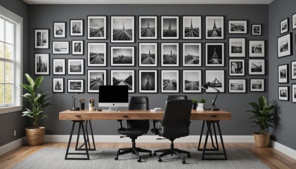 Transformer son bureau pro avec une déco murale photo